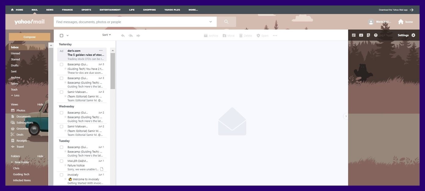 Crear alias de correo electrónico en el paso 1 de Yahoo Mail
