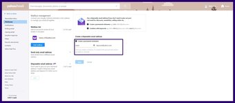 Create email aliases on yahoo mail step 9