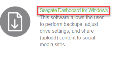 download seagate dashboard for windows 10