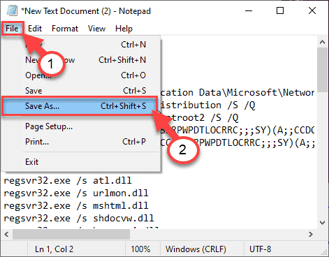 Guardar como mínimo