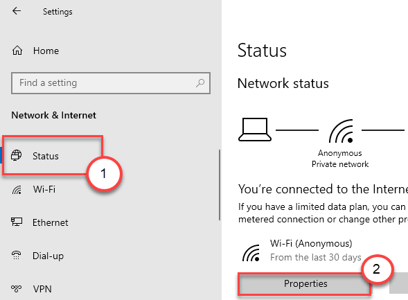 Propiedades de estado Mín.