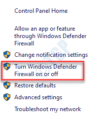 Firewall de Windows Defender Activar o desactivar el Firewall de Windows Defender