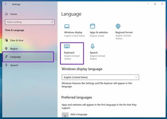 Abrir menú de idioma del teclado