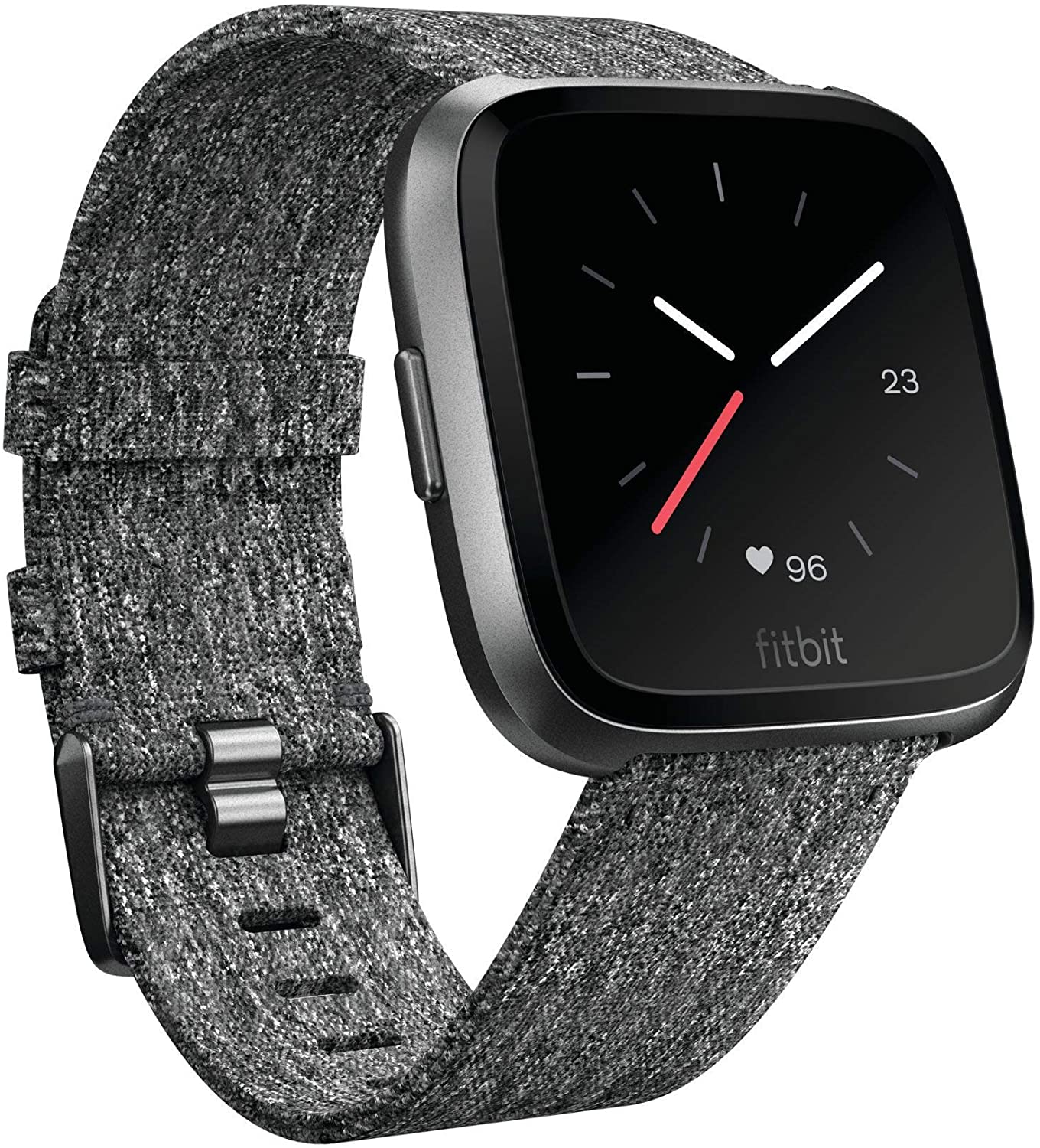 Reloj inteligente de edición especial Fitbit Versa-Tejido en carbón y Black Band