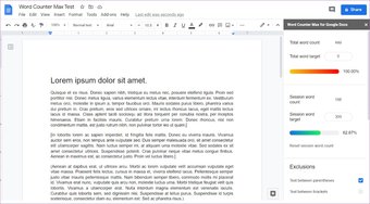 Contador de palabras para documentos de Google