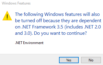 Dotnet Untick Warning