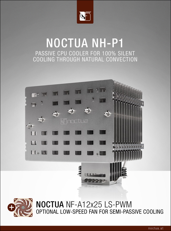 ¡Ya están aquí los ventiladores Noctua NH-P1 Passive Cooler y LS-PWM!