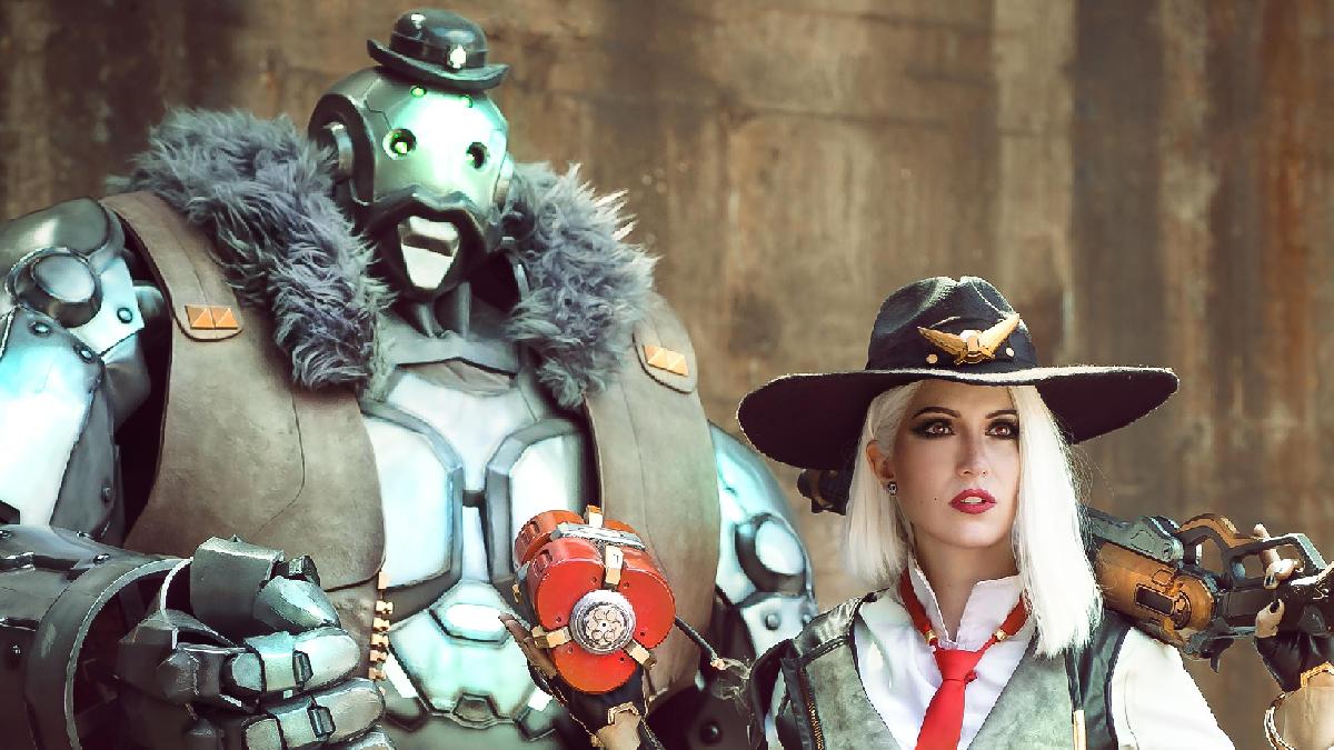 Overwatch Ashe Cosplayer Posa Con Asombrosos B.O.B. De Tamaño Real - ES ...