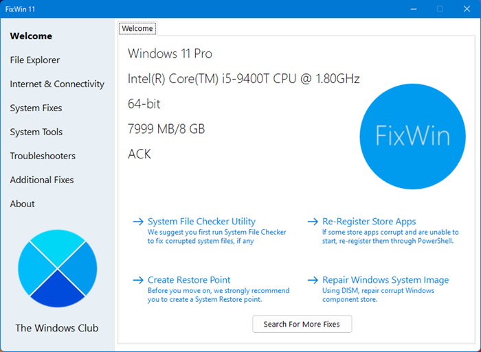 download the new for windows FixWin 11 11.1