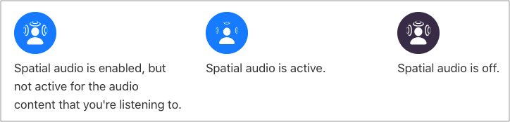 AirPods Pro Spatial Audio-symboli, joka tarkoittaa