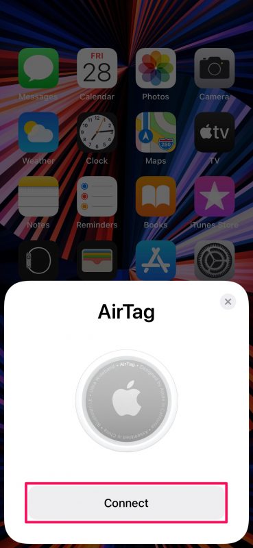 AirTagin asettaminen iPhonelle