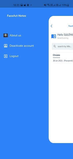 FaceAct Notes Logout