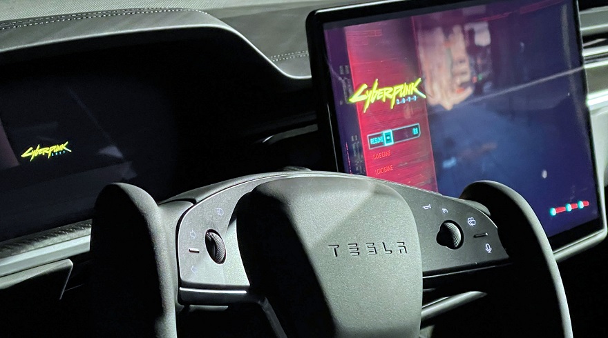 Elon Musk Tesla Cyberpunk 2077