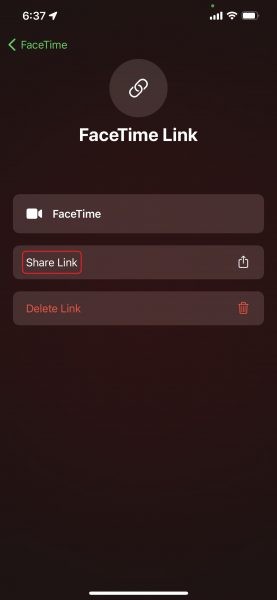 FaceTime-puhelun soittaminen Android-käyttäjille iOS 15: ssä