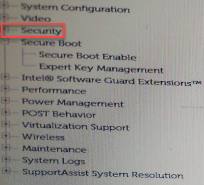 Käynnistyksen asetusten suojaus