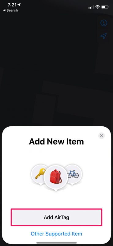 Kuinka Lisää AirTag manuaalisesti iPhonelle