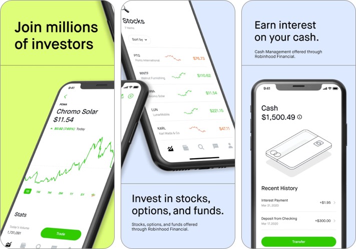 Robinhood-best-cryptocurrency-apps-for-iPhone-näyttökuva