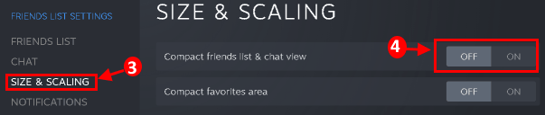 Steam-kuva epäonnistui Päivitä Friends Chat-näkymä pois päältä Min