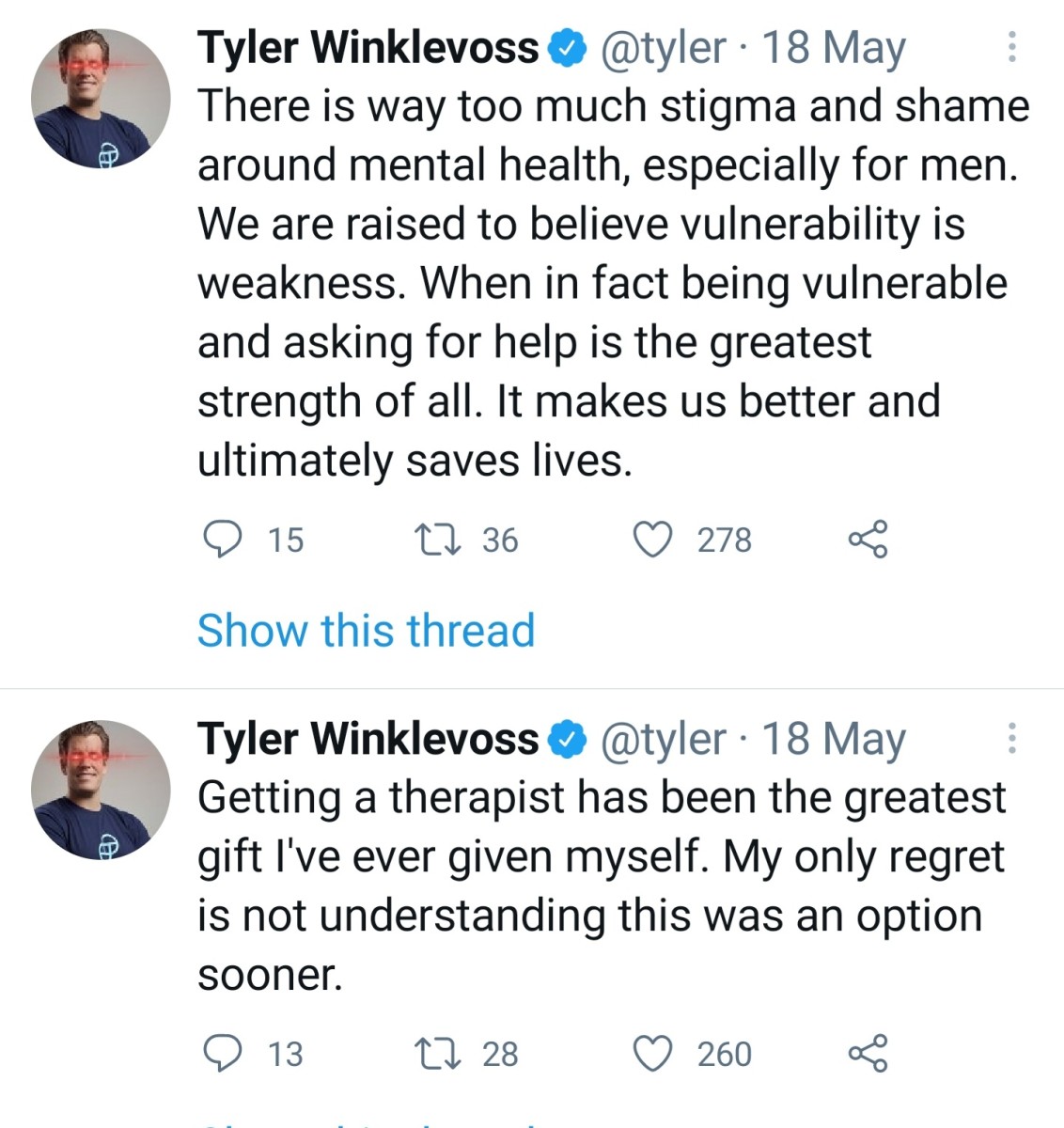 tyler winklevoss kuvakaappaus twitter