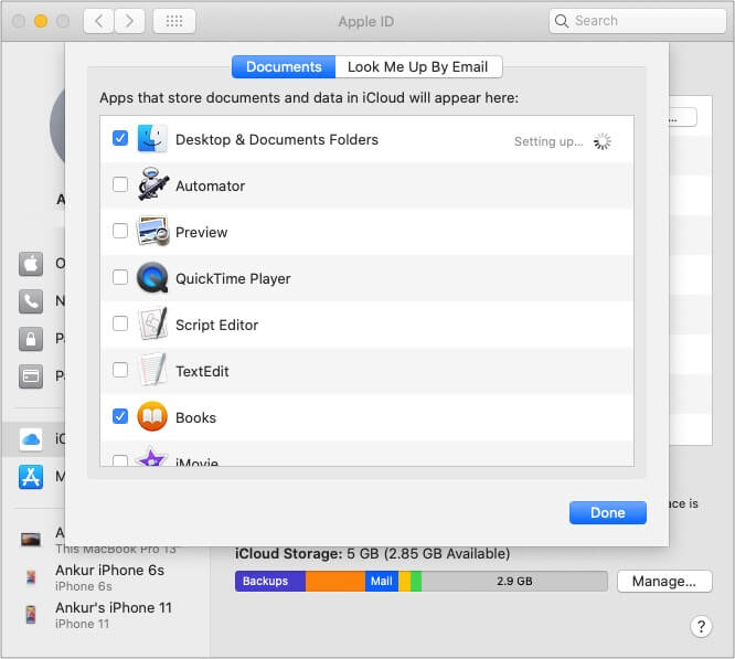 Synchronisez vos documents et les données de Mac