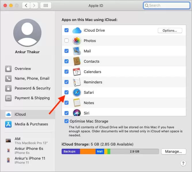 Synchroniser la liste de navigation et de lecture Safari sur tous les appareils Mac