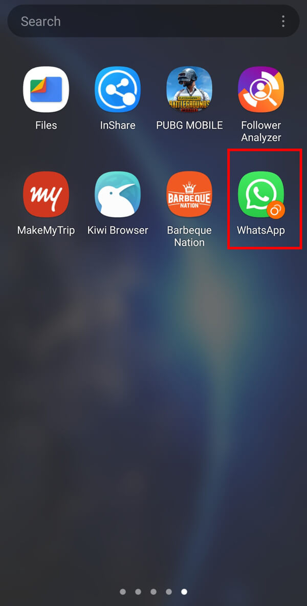 Une nouvelle icône WhatsApp sera affichée sur la barre d'icônes des applications. | Comment utiliser WhatsApp sans numéro de téléphone