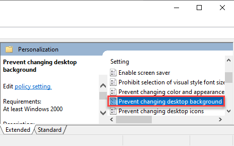 Empêcher la modification min