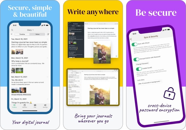 Meilleure application de journal Diarly pour iPhone et iPad