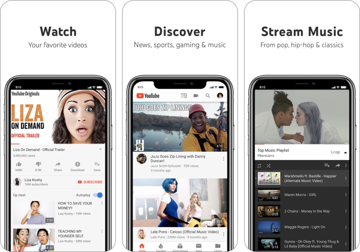 Application YouTube pour iPhone et iPad