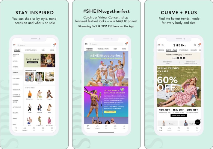 SHEIN meilleure application d'achat pour iPhone