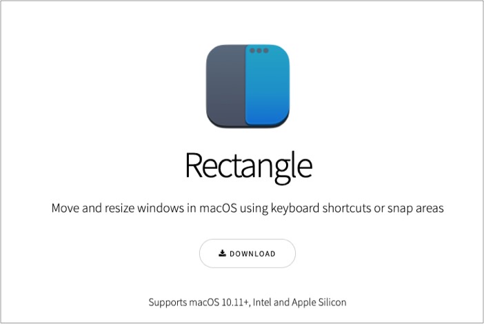 Utilisez l'application Rectangle pour effectuer plusieurs fenêtres sur iMac