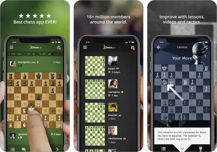 jouer aux échecs et apprendre l'iphone et l'ipad Capture d'écran du jeu