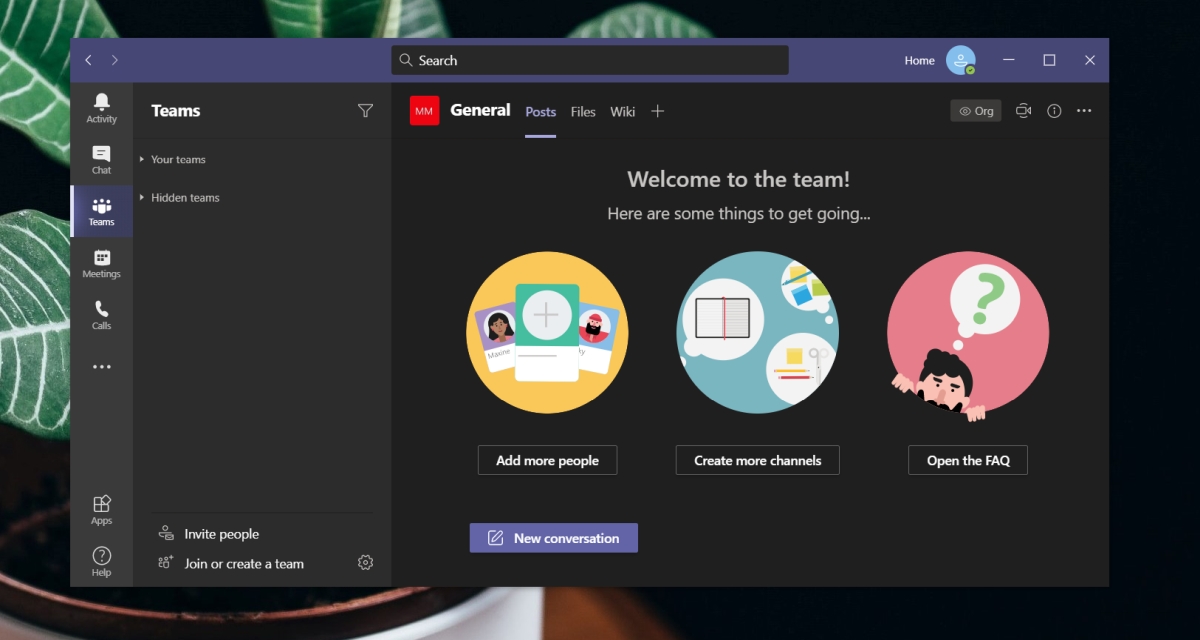 Mode sombre de Microsoft Teams