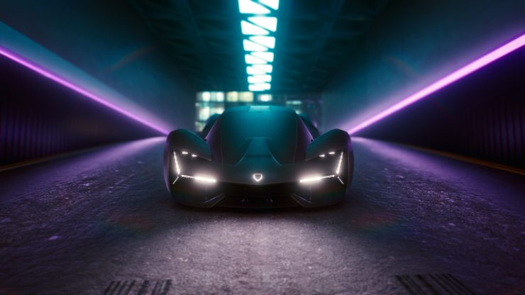 véhicule cyberpunk mod Lamborghini Terzo Millennio Hypercar électrique 20