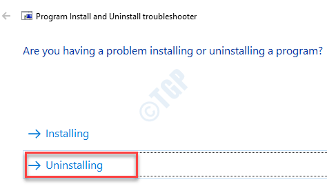 Min de désinstallation