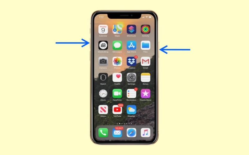 Prendre une capture d'écran sur les séries iPhone X, Xs et iPhone 11