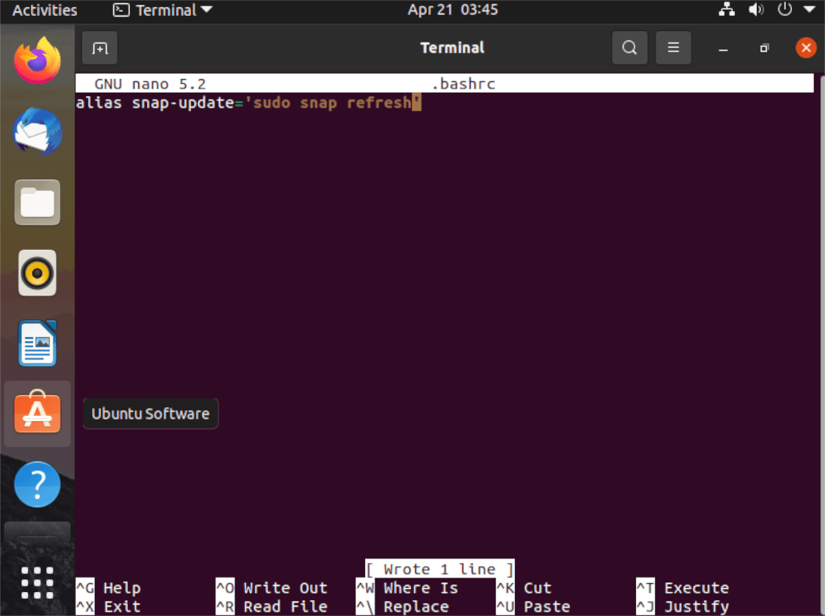 alias sur Ubuntu