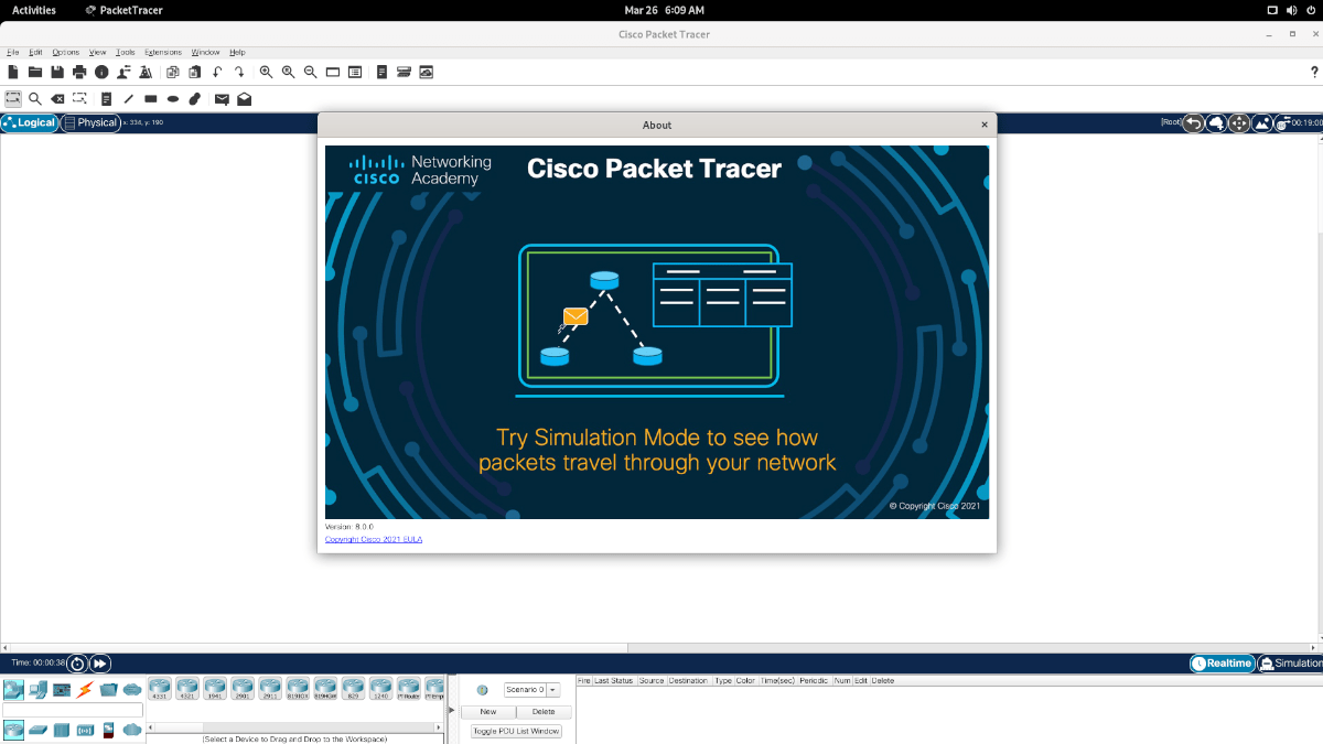 Cisco Packet Tracer sous Linux