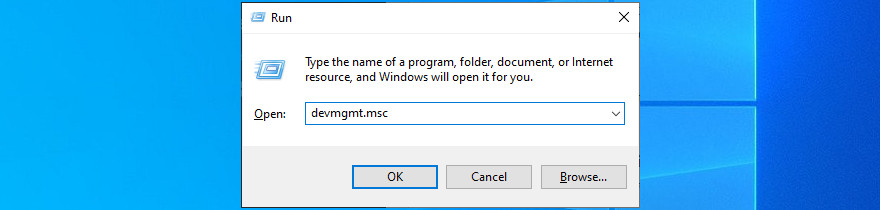 Windows 10 montre comment exécuter exécuter devmgmt.msc