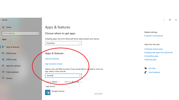 windows settings