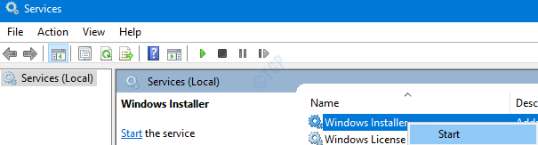 Démarrer le service