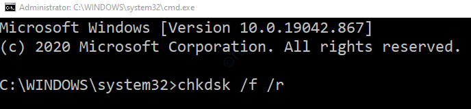 chkdsk command
