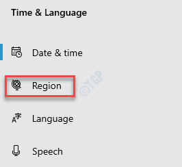 Paramètres Heure et langue Région