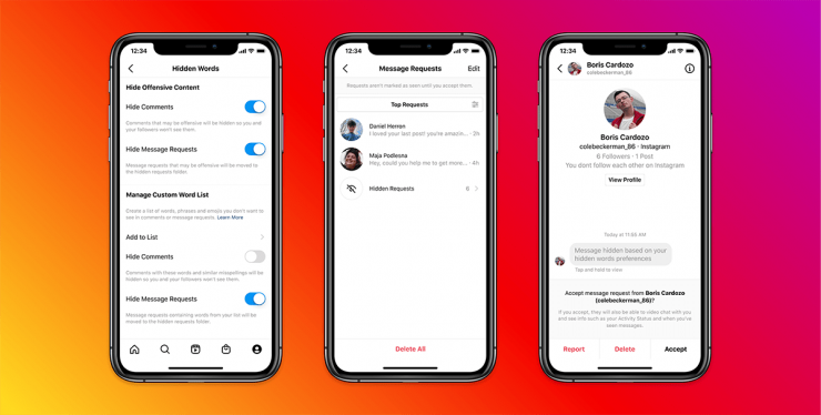 Les utilisateurs d'Instagram peuvent désormais filtrer les messages abusifs et éviter les contacts indésirables