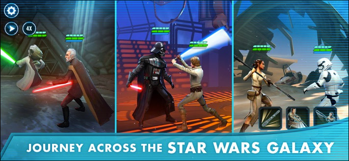 Star Wars Galaxy of Heroes iOS Capture d'écran de l'application de jeu de combat