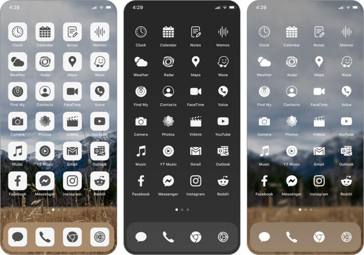 Ensemble d'icônes de l'application Ruffsnap pour iPhone et iPad