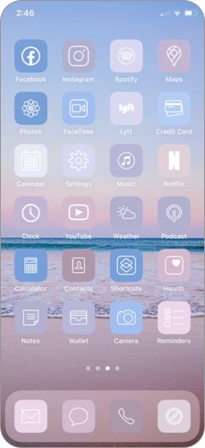 plage pastel packs d'icônes d'applications pour iPhone et iPad