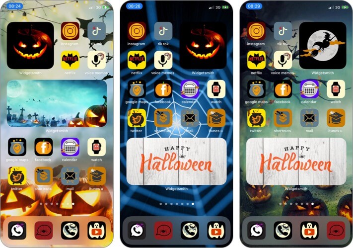 Ensemble d'icônes de l'application Halloween pour iPhone et iPad