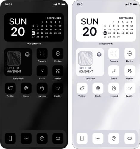 Ensembles d'icônes d'application monochrome pour iPhone et ipad