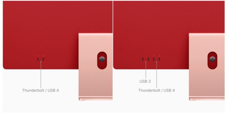 Modèle de base L'iMac 24 pouces sera livré avec seulement deux ports USB 4